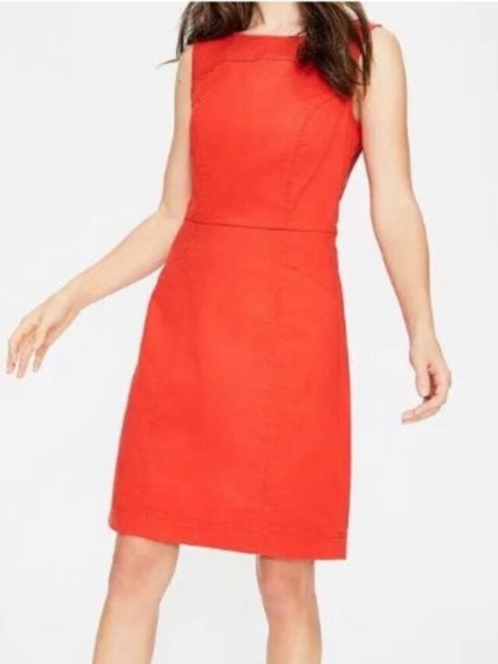 Boden Tamara Sleeveless Shift Dress in Poppy Red Size 10